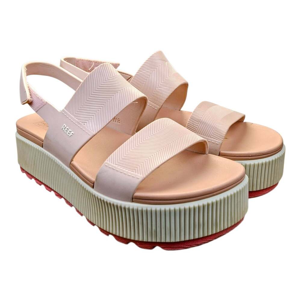 Reef Water Vista Higher Sandals Womens US 8 Sunset Coral Slingback Platform